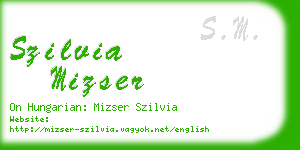 szilvia mizser business card